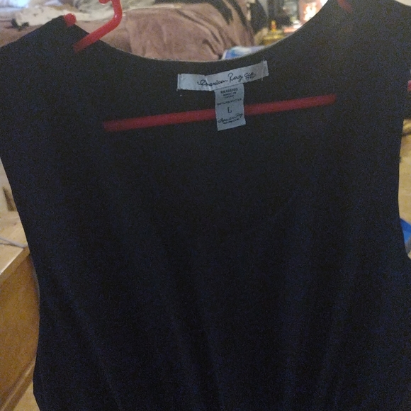 American Rag sleeveless LBD with perforated layover on skirt-L - Picture 8 of 8